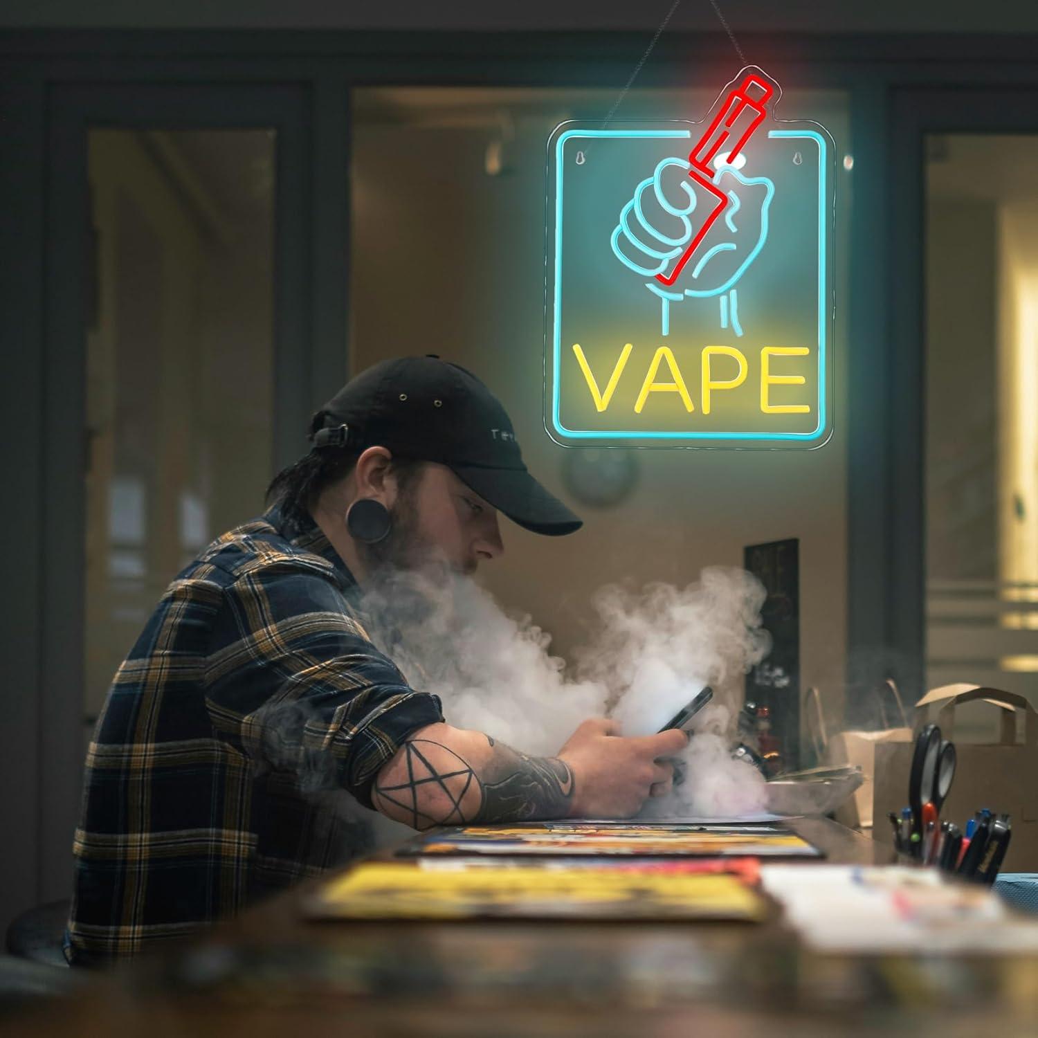 Letrero de neón VAPE con luces - Vaping Store reseña y precio